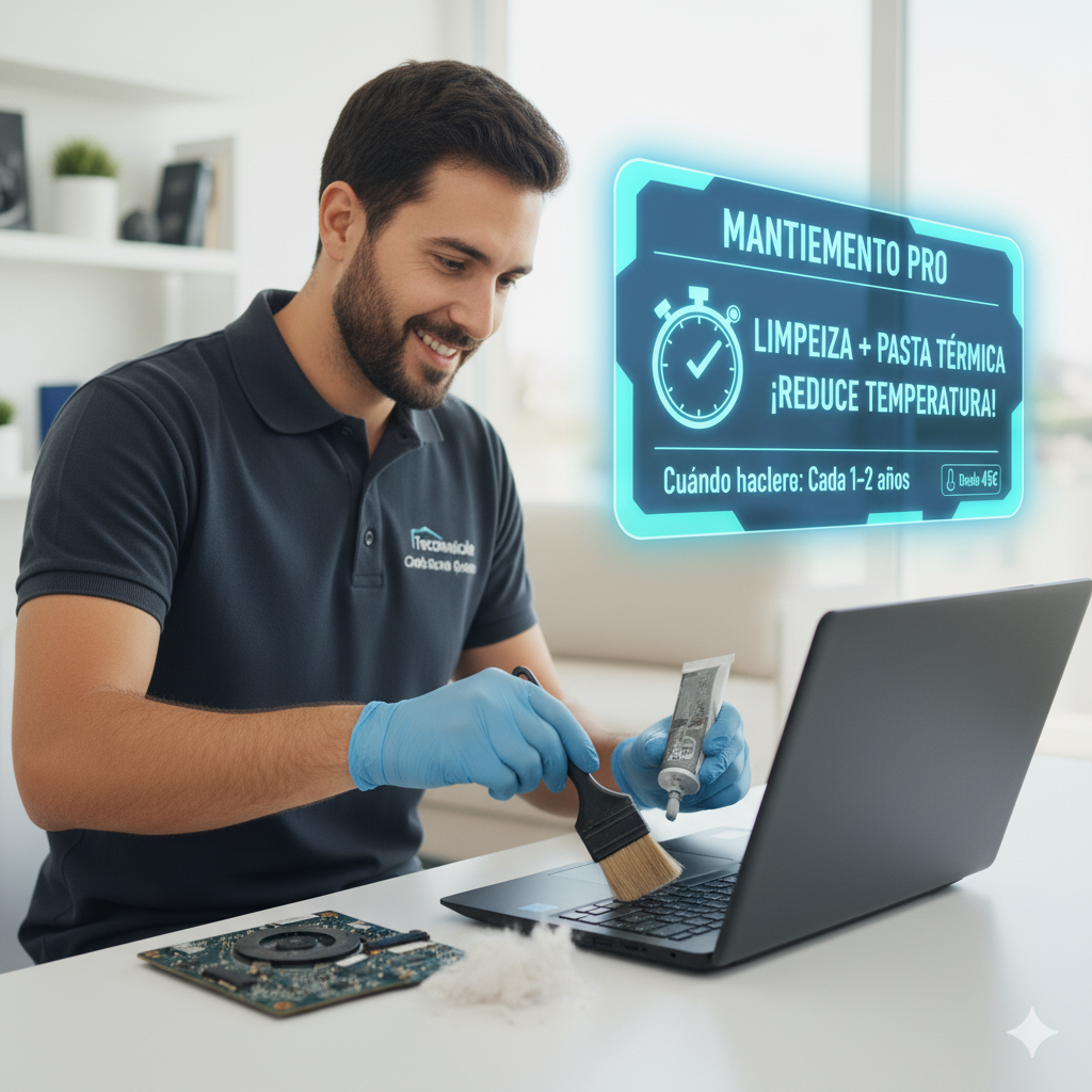Limpieza de portátil de polvo y cambio de pasta térmica: Precios y cuándo debe hacerlo Limpieza de portátil de polvo y cambio de pasta térmica: Precios y cuándo debe hacerlo