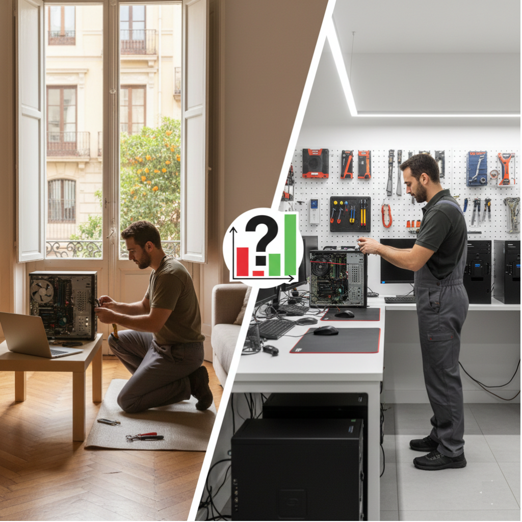 Comparativa: reparación a domicilio vs. reparación en taller — ¿qué es más barato en Valencia?
