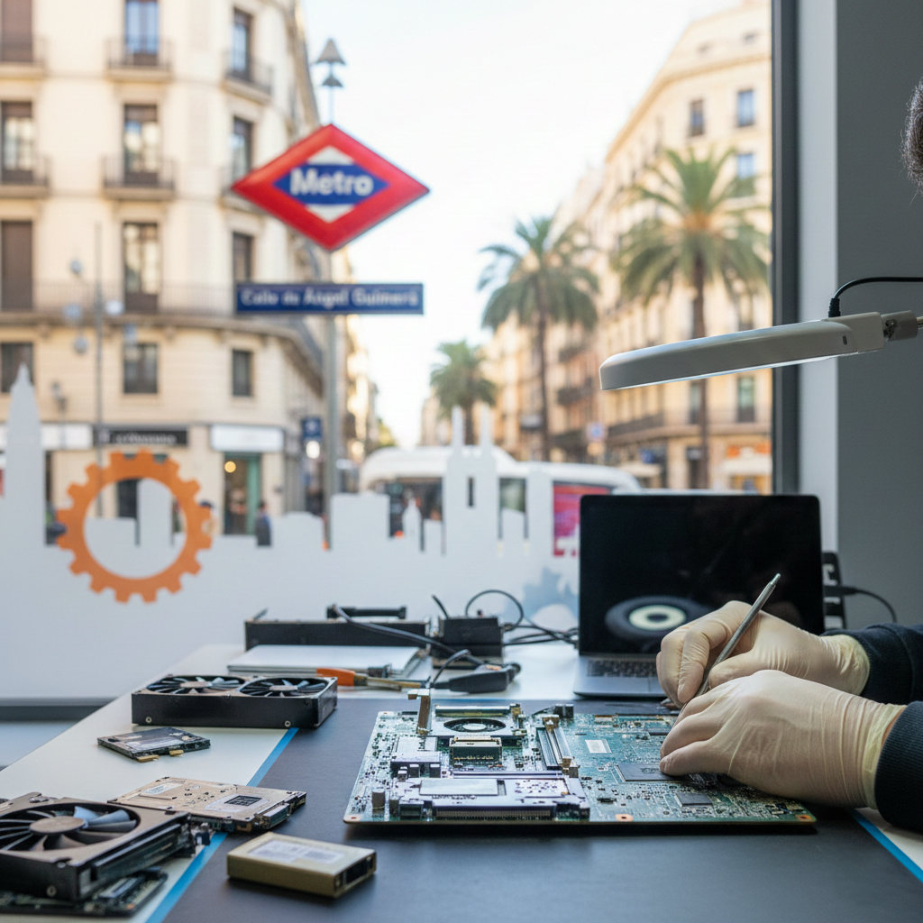 Mapa zona metro Ángel Guimerà Valencia - Servicio técnico informático