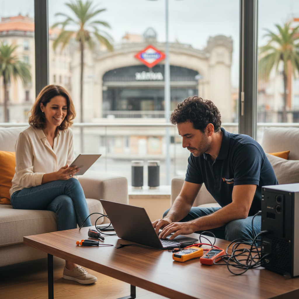 Reparación de ordenadores a domicilio cerca del metro Xàtiva – Valencia