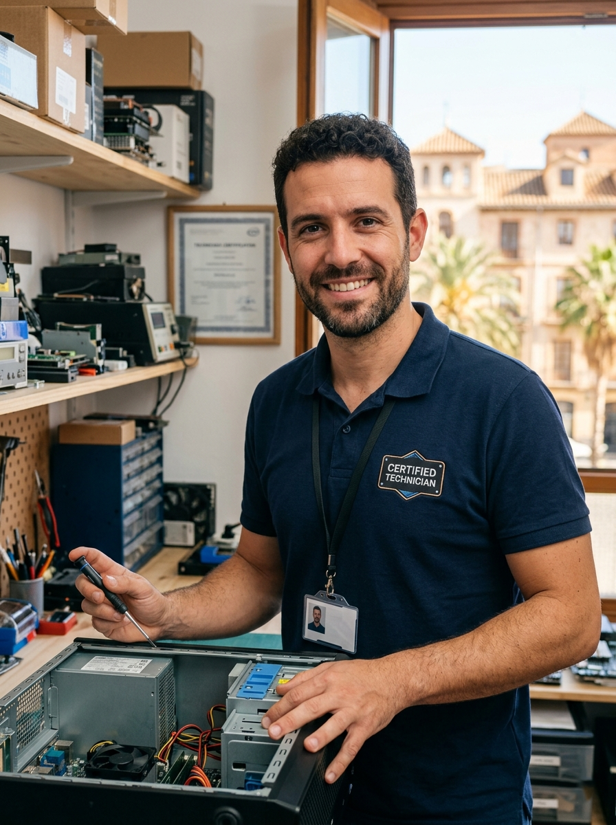 Certified computer technician with experience in Valencia