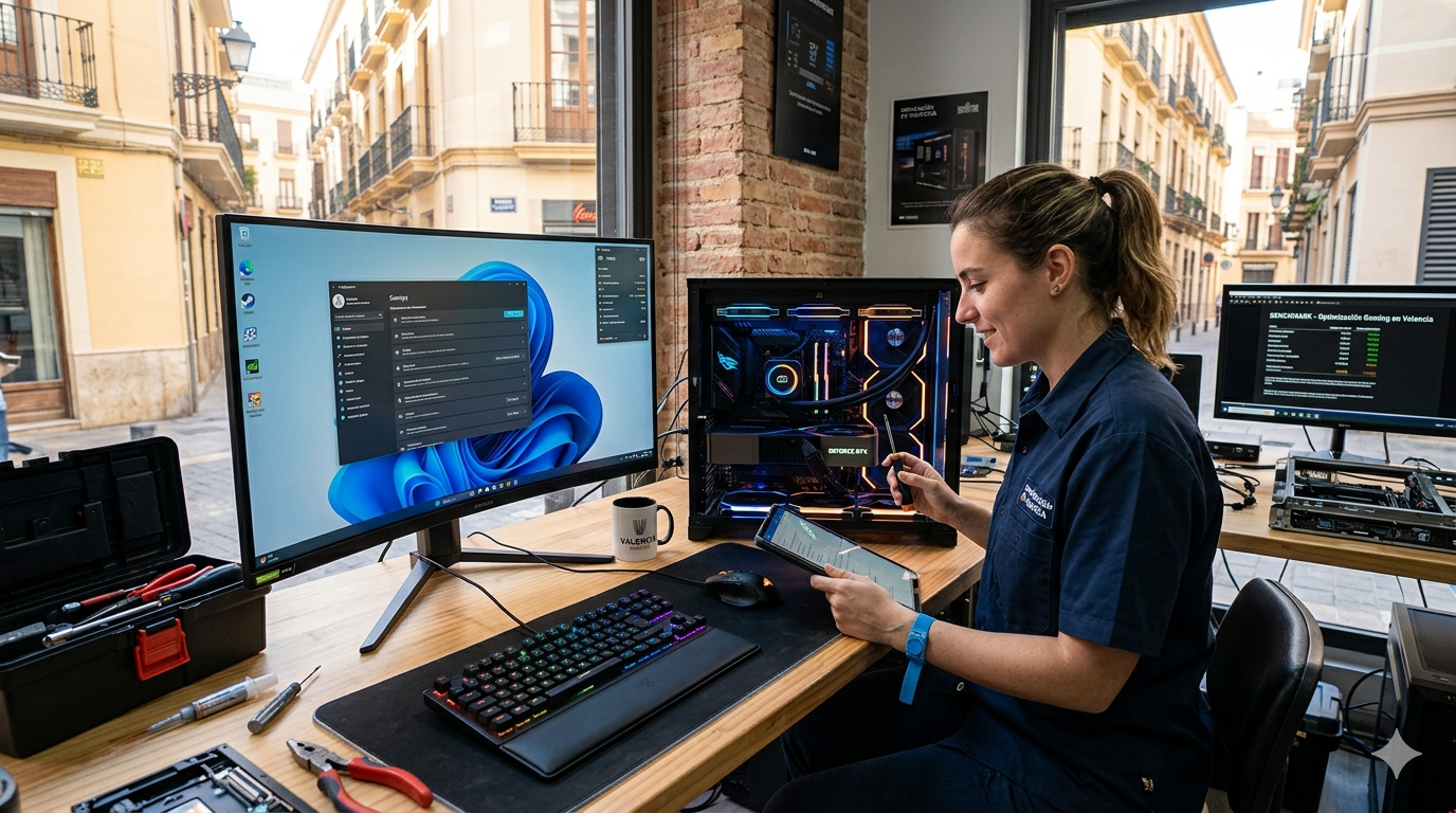 Setup PC Gaming optimizado con Windows 11 en Valencia