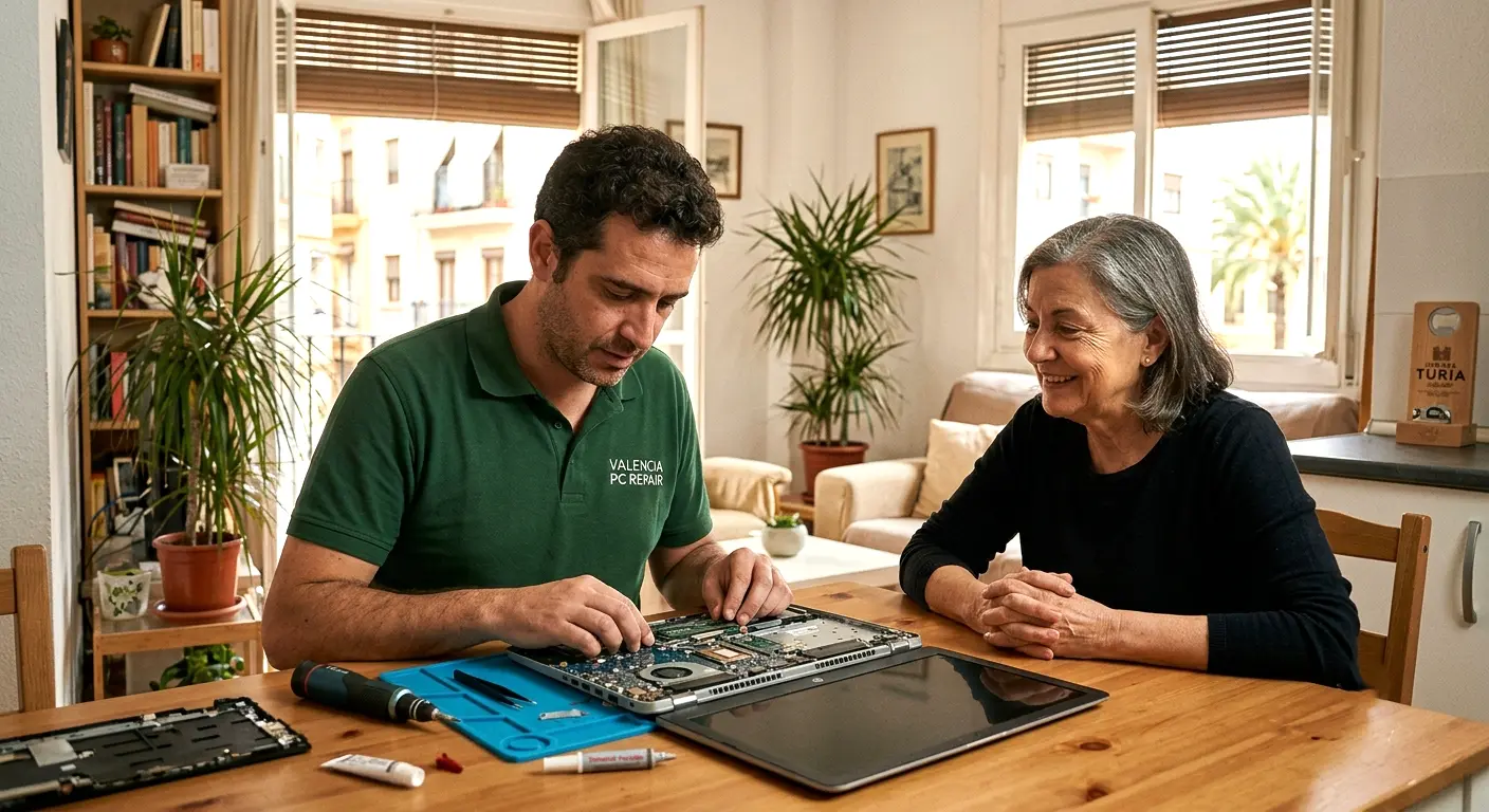 Diagnóstico y reparación urgente de portátiles a domicilio en Valencia
