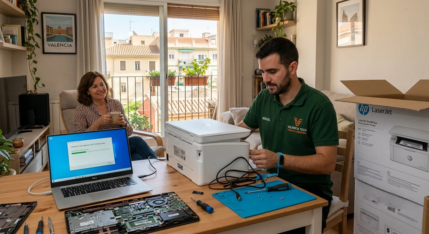 Instalación y configuración de impresoras, escáneres y periféricos a domicilio en Valencia